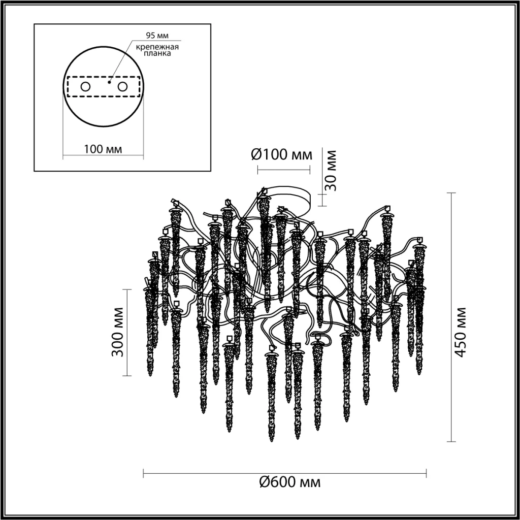 Люстра потолочная Odeon Light 5005/8C BANCHE
